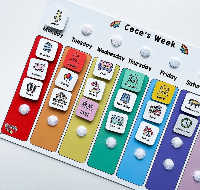 Construir um calendário visual para as crianças: passo a passo